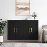  Zidni ormarići 2 kom crni od konstruiranog drva | shoptok.hr