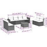  9-dijelni set vrtnih sofa s jastucima bež od poliratana | shoptok.hr