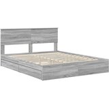  s od storage Siva Sonoma 160 x 200 cm Konstruirano drvo | shoptok.hr