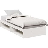 vidaXL Izvlečna postelja brez vzmetnice bela 90x190 cm trdna borovina | Shoptok.si