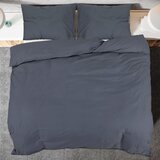  Set posteljine za poplun antracit 260x240 cm pamučni | shoptok.hr