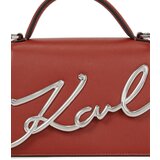 Karl Lagerfeld Torba za čez ramo rjasto rdeča / srebrna | Shoptok.si