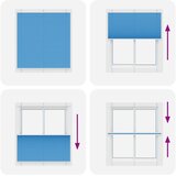  Plisirana zavjesa Plava 120x100 cm Širina tkanine 119,4 cm Poliester | shoptok.hr