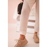 Kesi Włoski Women's butter set with openwork inserts beige | shoptok.hr