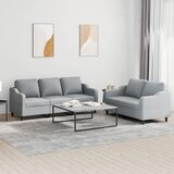  2-dijelni set sofa s jastucima svjetlosivi od tkanine | shoptok.hr