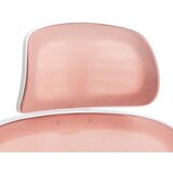 Hom`in vrtljivi stol kovina, umetna masa, tekstil bela, pink | Shoptok.si