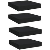  Plutajuće zidne police 4 kom crne 23 x 23,5 x 3,8 cm MDF | Eponuda.ba