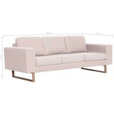 vidaXL 2-dijelni set sofa od tkanine krem | shoptok.hr