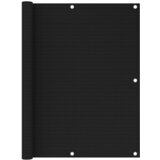 vidaXL Balkonsko platno črno 120x500 cm HDPE Cene