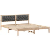  Krevetna konstrukcija s uzglavljem Tamno siva 160 x 200 cm | Eponuda.com