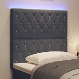  LED glava kreveta s LED trakama Tamno siva 100 cm Baršun | shoptok.hr