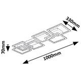 Rabalux LED Plafonjera sa daljinskim Fatma, 40W, 3000-6500K, 100x33cm, Crna | Eponuda.com
