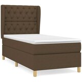  Krevet s oprugama i madracem tamnosmeđi 80x200 cm od tkanine | shoptok.hr