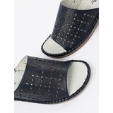 Shelvt Women's navy blue wedge flip-flops | Shoptok.si