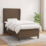  Box spring postelja z vzmetnico temno rjava 80x200 cm blago, (20895563) | Shoptok.si