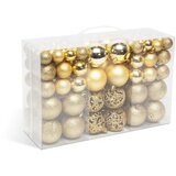 Family Christmas Komplet božičnih okraskov - 100 kroglic + okrasna zvezda - zlata | Shoptok.si