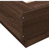  Posteljni okvir z LED lučkami rjavi hrast 120x190 cm inž. les, (21142721) | Shoptok.si