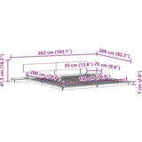 vidaXL Posteljni okvir s nočnimi omaricami 180x200cm Trden les | Shoptok.si