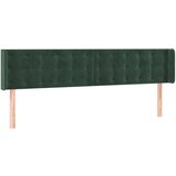  LED uzglavlje tamnozeleno 183x16x78/88 cm baršunasto | shoptok.hr