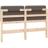 vidaXL tapecirani uzglavlje smeđa i taupe 135 cm čvrsto borovo drvo | shoptok.hr