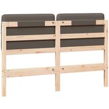 vidaXL tapecirano vzglavje rjava in taupe 135 cm masivno borovo les | Shoptok.si