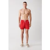Avva Men's Red Quick Dry Standard Size Plain Special Box Swimsuit Marine Shorts
