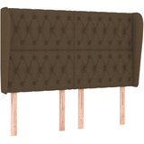  Uzglavlje s ušima tamnosmeđe 163x23x118/128 cm od tkanine | shoptok.hr