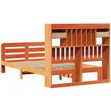  Knjižna postelja brez vzmetnice vošč. rjava 135x190 cm borovina, (21653602) | Shoptok.si