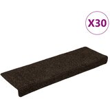  Prostirke za stepenice samoljepljive 30 kom 65x21x4 cm tamnosmeđe pravokutne rubove | shoptok.hr
