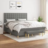  Okvir kreveta s oprugama i madrac svjetlosivi 160x200cm tkanina | shoptok.hr