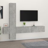 vidaXL 5-dijelni set TV ormarića siva betona konstruirano drvo Cijene