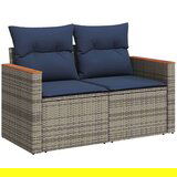  Vrtna garnitura - 7-dijelni set vrtnih sofa sivi od poliratana - Siva 1 | shoptok.hr