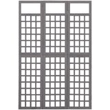 Sobna pregrada / rešetka s 3 panela od jelovine siva 121x180 cm | Eponuda.com
