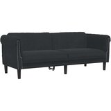  3-dijelni set sofa crni baršunasti | shoptok.hr