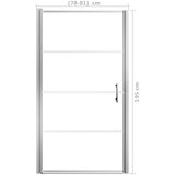 vidaXL Vrata za tuš od mutnog kaljenog stakla 81 x 195 cm | shoptok.hr