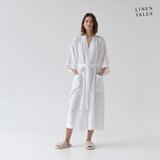 Linen Tales Bijeli platneni kućni ogrtač veličine L/XL Summer - Cijene