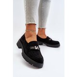 Kesi Women's suede loafers with embellishment, black, Loraleima Cene