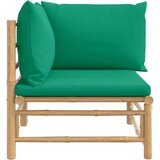  Kutna vrtna sofa od bambusa sa zelenim jastucima | shoptok.hr