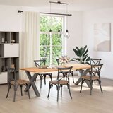 vidaXL Noge za jedilno mizo X-oblika 2 kosa antracit 90x(72-73) cm | Shoptok.si