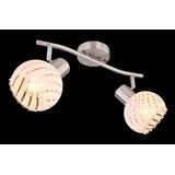 Globo Stropna svetilka Willy (2 x 40 W, d 36 x š 19 x v 19,2 cm, mat nikelj) | Shoptok.si