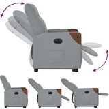 vidaXL Električni naslonjač na podizanje svjetlosivi od tkanine | shoptok.hr
