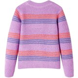  Dječji džemper prugasti pleteni ljubičasto-ružičasti 104 | shoptok.hr