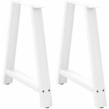  Noge za blagovaonski stol A-oblika 2 kom Bijele 80 x (72-73) cm Čelik | shoptok.hr