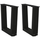 vidaXL noge kavne mize v-oblika 2 kosa črna 30x(30-31,3) cm jeklo Cene