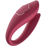RayTech Rose - punjivi, vodootporni vibrator za par (crveni) | shoptok.hr