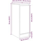 vidaXL Ormarić za cipele staro drvo 29,5x34x76 cm konstruirano drvo | shoptok.hr
