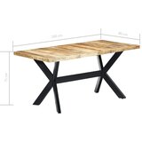 Blagovaonski stol od grubog masivnog drva manga 160x80x75 cm | shoptok.hr