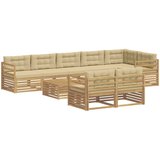  Set vanjskih sofa 9 kom. Bijela i bež 79 x 79 x 37 cm | Shoptok.si