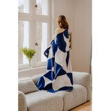 noo.ma Modro-kremno bela odeja 150x200 cm Tul – | Shoptok.si