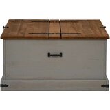 vidaXL Skrinja za shranjevanje HALDEN siva 91x91x47cm Masivni les, bor | Shoptok.si